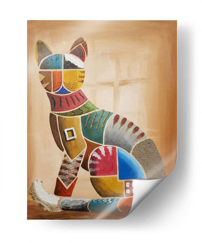 Gato sentado - Rodríguez Marconi | Cuadro decorativo de Canvas Lab