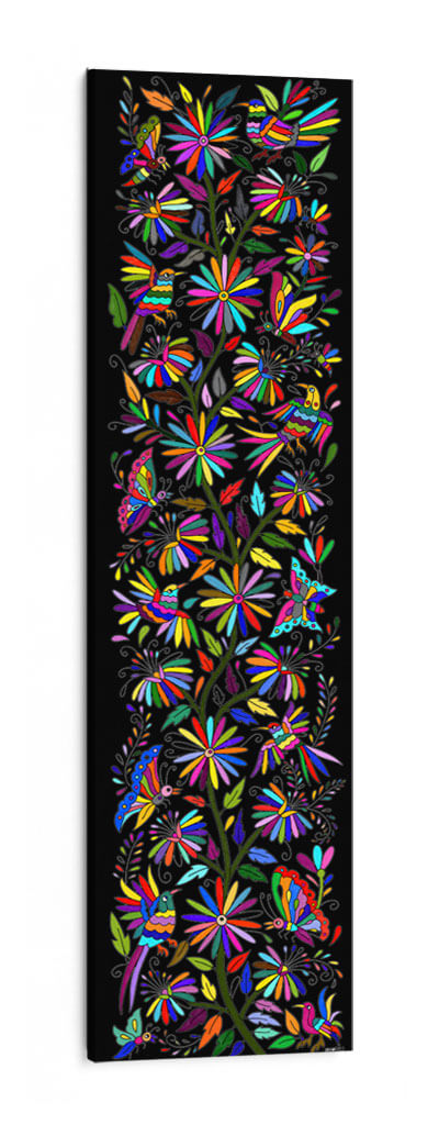 Tenango vertical N (inspirado en el bordado tradicional mexicano) - Gina Villalobos | Cuadro decorativo de Canvas Lab