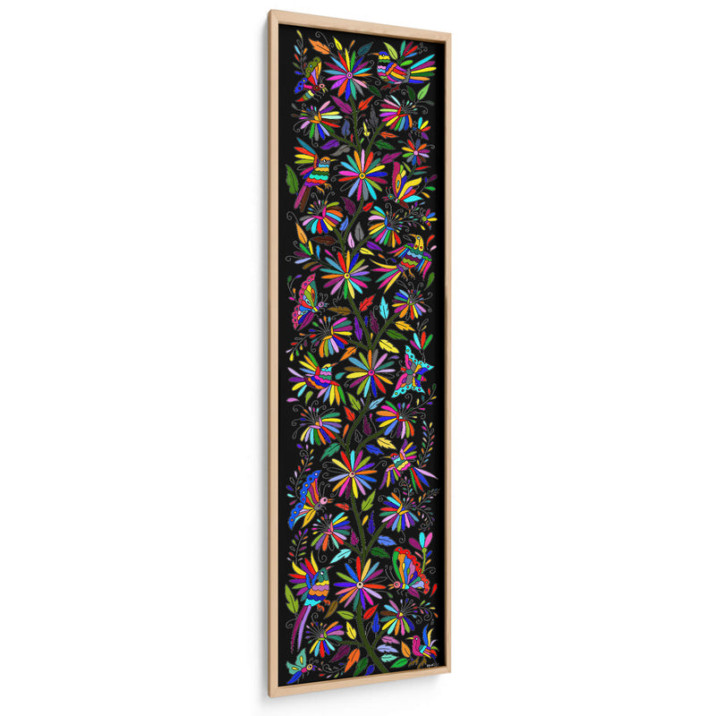 Tenango vertical N (inspirado en el bordado tradicional mexicano) - Gina Villalobos | Cuadro decorativo de Canvas Lab