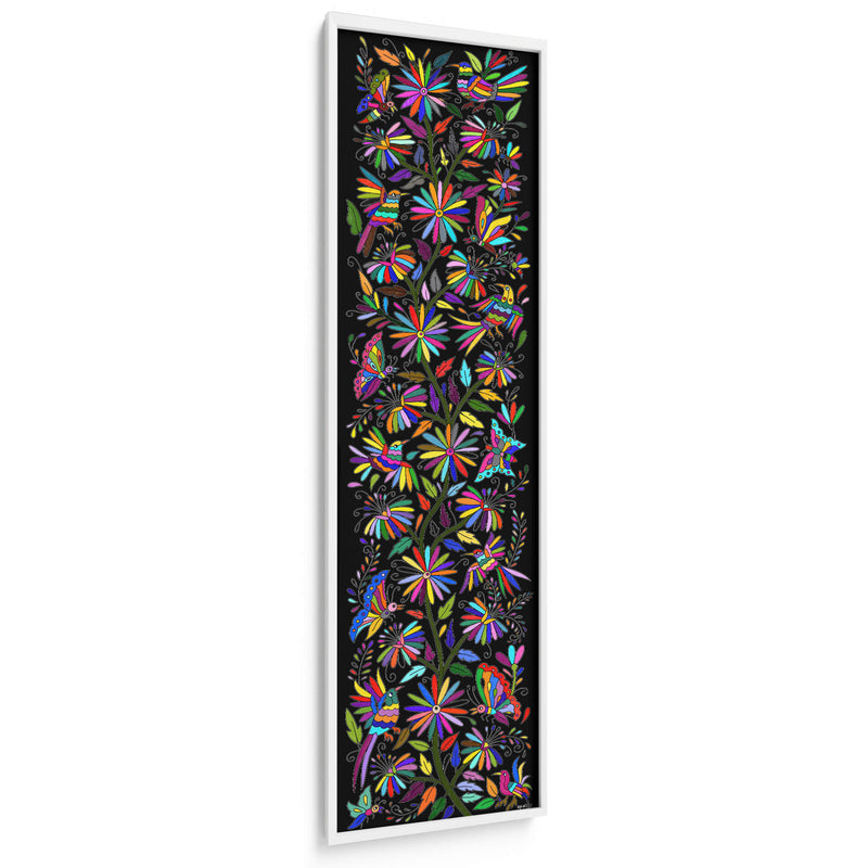 Tenango vertical N (inspirado en el bordado tradicional mexicano) - Gina Villalobos | Cuadro decorativo de Canvas Lab