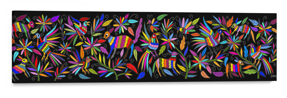 Tenango horizontal N (inspirado en el bordado tradicional mexicano) - Gina Villalobos | Cuadro decorativo de Canvas Lab
