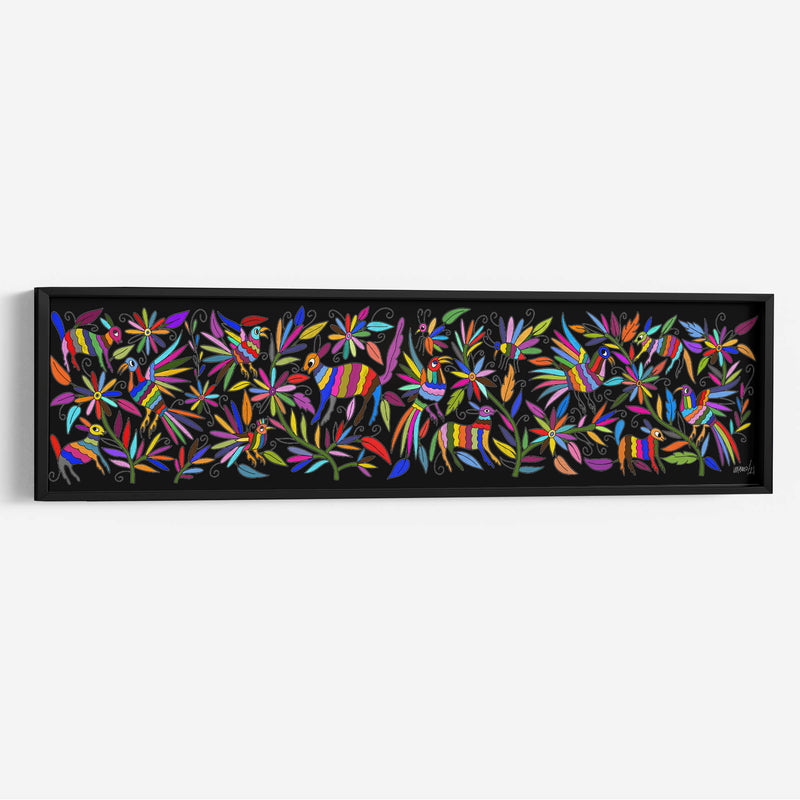 Tenango horizontal N (inspirado en el bordado tradicional mexicano) - Gina Villalobos | Cuadro decorativo de Canvas Lab
