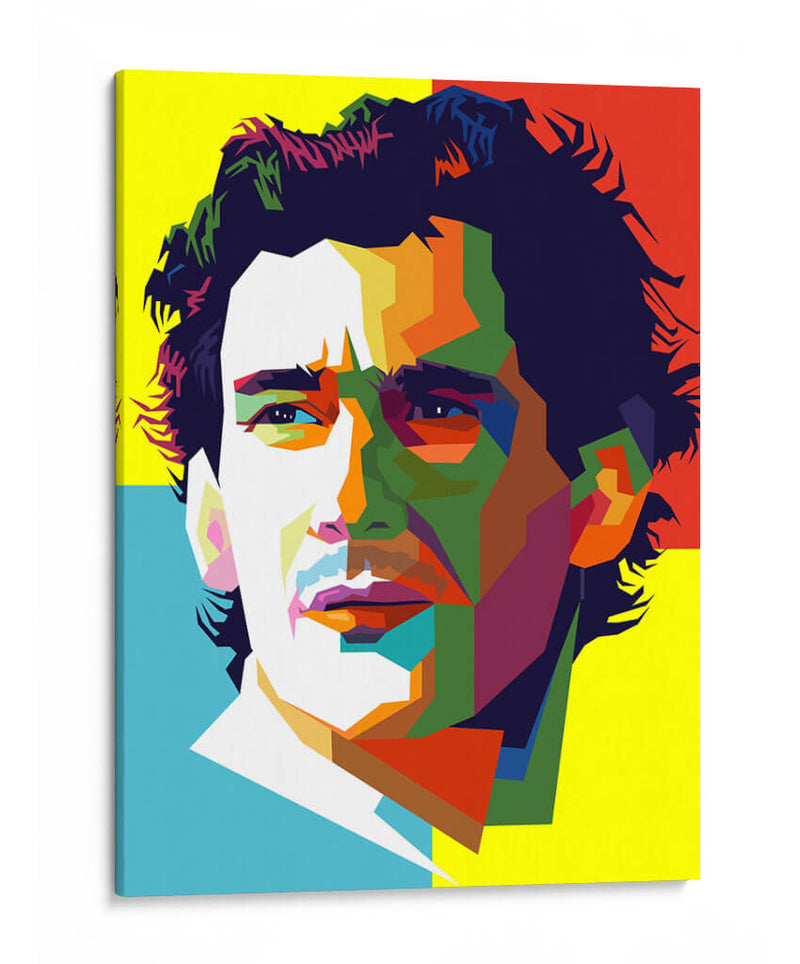 Ayrton Senna geométrico | Cuadro decorativo de Canvas Lab