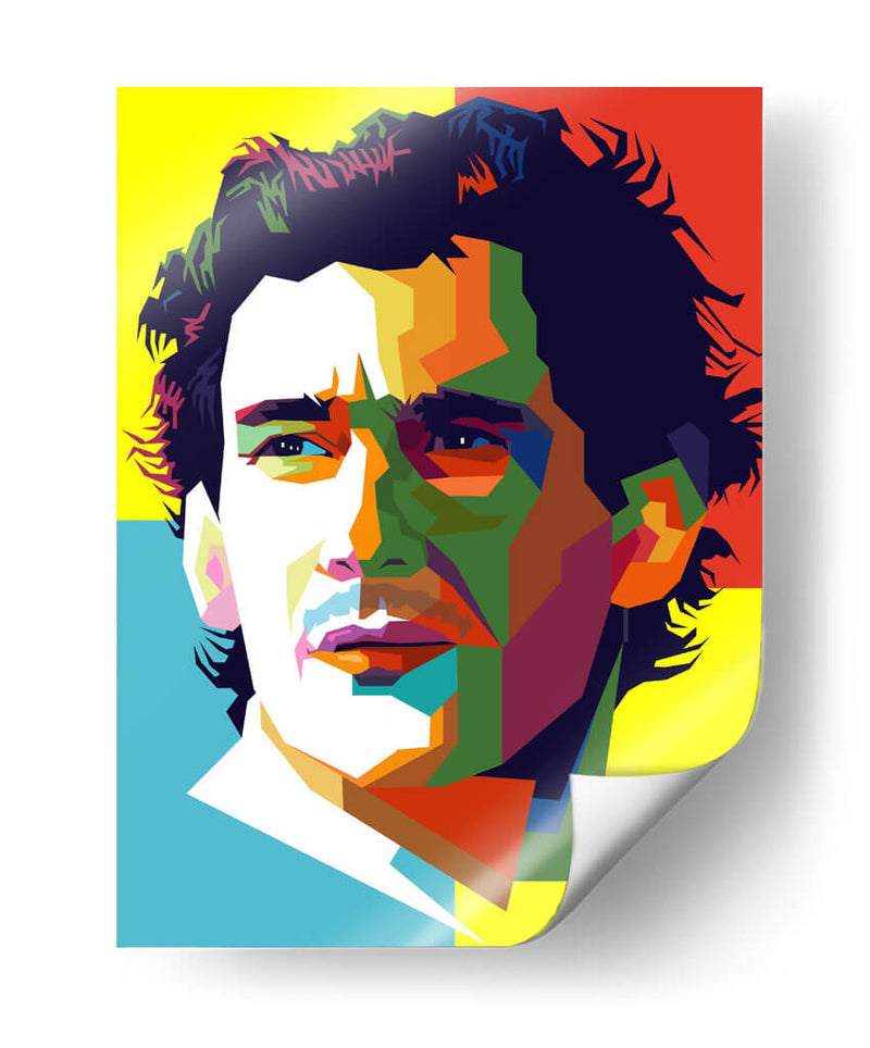 Ayrton Senna geométrico | Cuadro decorativo de Canvas Lab