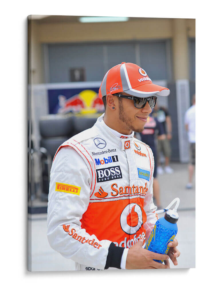Lewis Hamilton en Baréin | Cuadro decorativo de Canvas Lab
