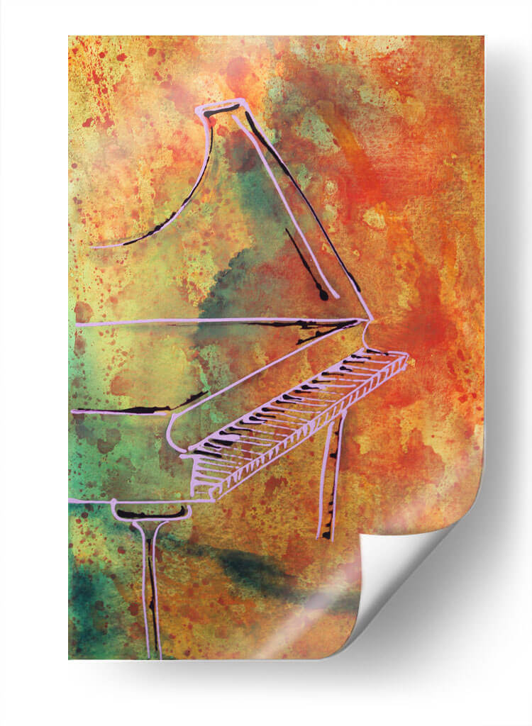 3.3 /15 El piano - Alba Derbez | Cuadro decorativo de Canvas Lab