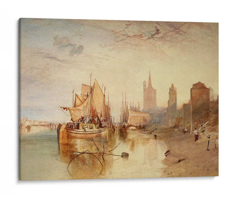 Colonia, la llegada de un barco de paquetes: Noche - Joseph Mallord William Turner | Cuadro decorativo de Canvas Lab