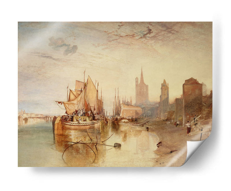 Colonia, la llegada de un barco de paquetes: Noche - Joseph Mallord William Turner | Cuadro decorativo de Canvas Lab