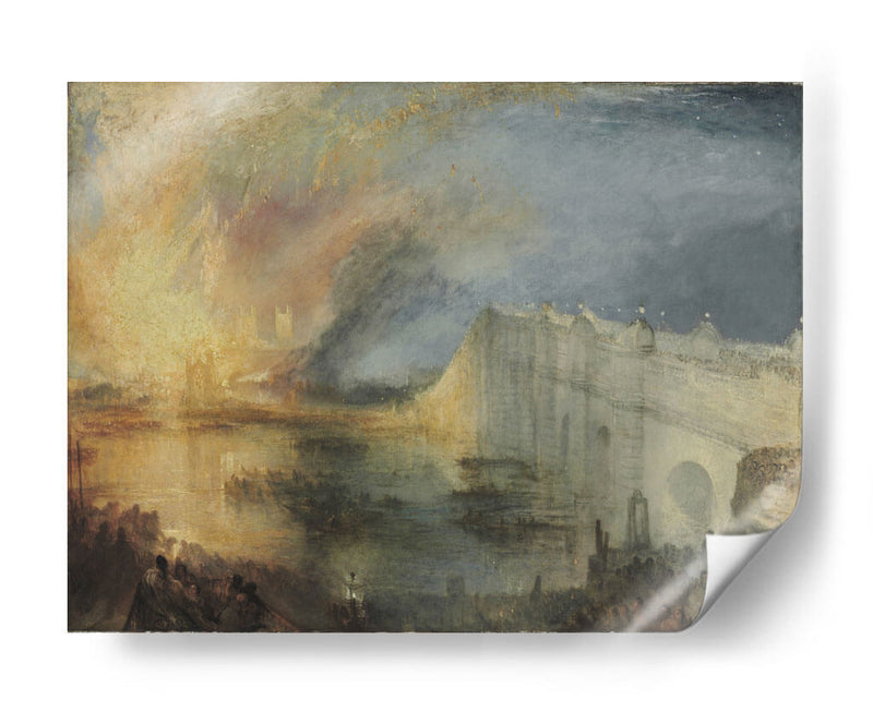 El incendio de la cámara de los lores - Joseph Mallord William Turner | Cuadro decorativo de Canvas Lab
