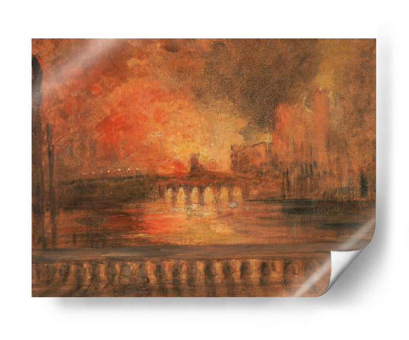El incendio de las casas del parlamento - Joseph Mallord William Turner | Cuadro decorativo de Canvas Lab