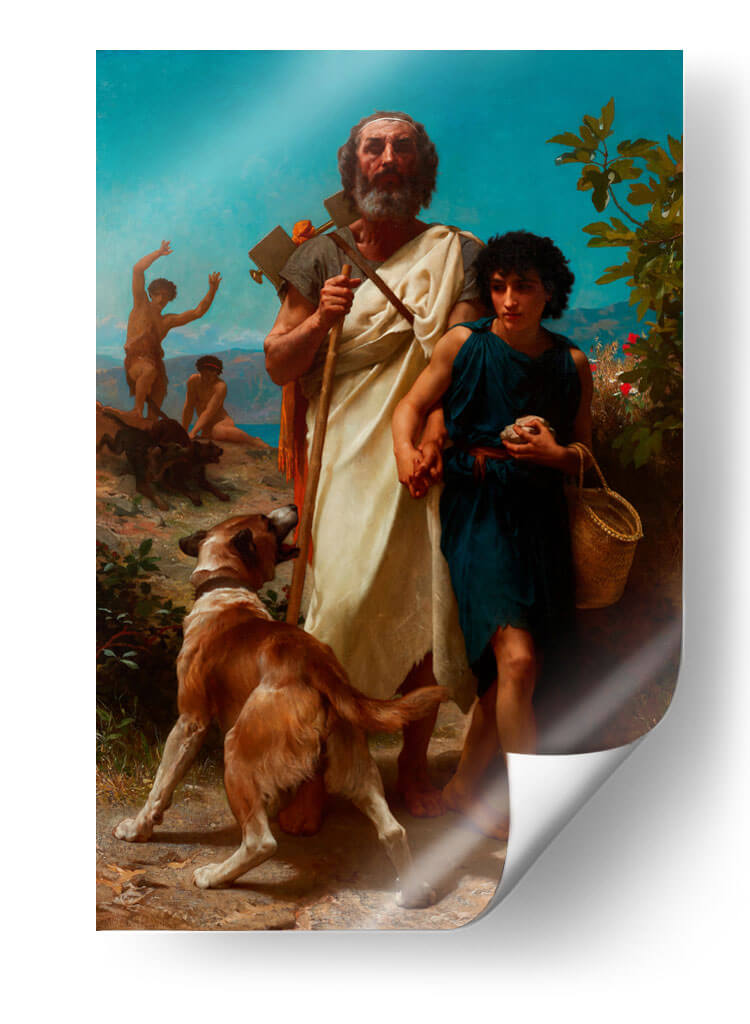 Homero y su guía - William-Adolphe Bouguereau | Cuadro decorativo de Canvas Lab
