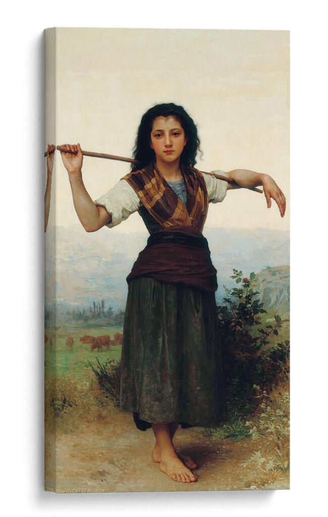 La pastora - William-Adolphe Bouguereau | Cuadro decorativo de Canvas Lab