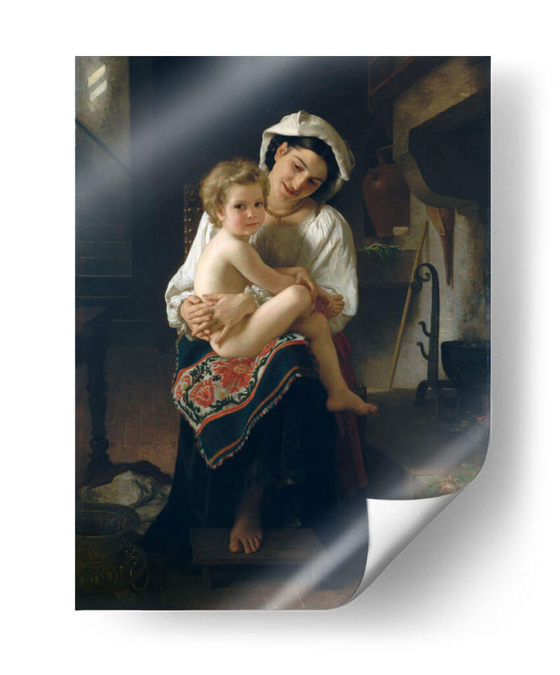 La joven madre mirando a su hijo - William-Adolphe Bouguereau | Cuadro decorativo de Canvas Lab