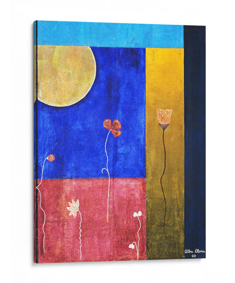 Flor y luna - Alba Derbez | Cuadro decorativo de Canvas Lab