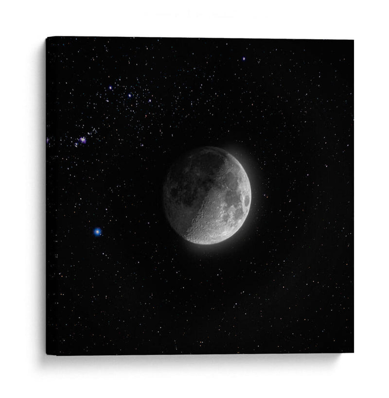 Luna Cuarto Creciente y Estrellas - Enrique Estrada | Cuadro decorativo de Canvas Lab