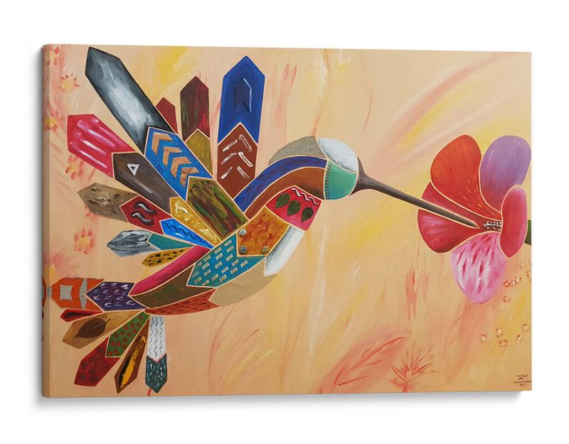 El colibrí y la flor 2 - Rodríguez Marconi | Cuadro decorativo de Canvas Lab