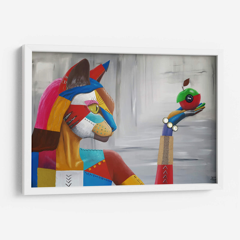 La gata y la manzana - Rodríguez Marconi | Cuadro decorativo de Canvas Lab