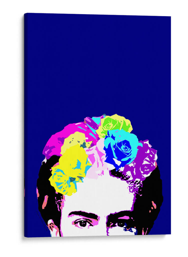 Los Ojos de Frida en Fondo Azul - Mario Velazquez | Cuadro decorativo de Canvas Lab