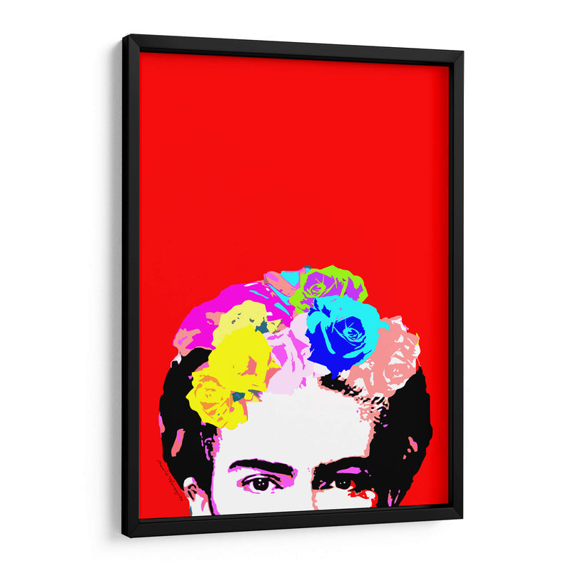 Los Ojos de Frida en Fondo Rojo - Mario Velazquez | Cuadro decorativo de Canvas Lab