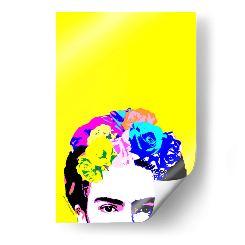 Los Ojos de Frida en Fondo Amarillo - Mario Velazquez | Cuadro decorativo de Canvas Lab