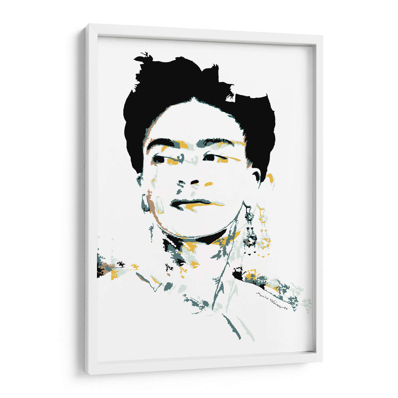 Retrato Pop Art de Frida Estilo Warhol - Mario Velazquez | Cuadro decorativo de Canvas Lab
