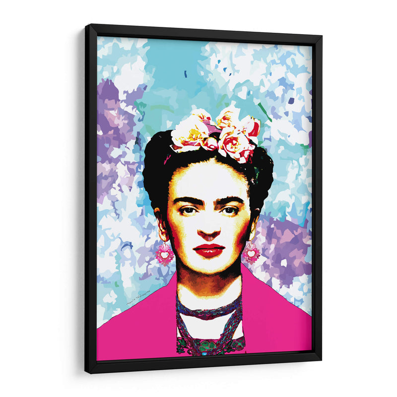 Frida Kahlo con Rebozo Rosa - Mario Velazquez | Cuadro decorativo de Canvas Lab