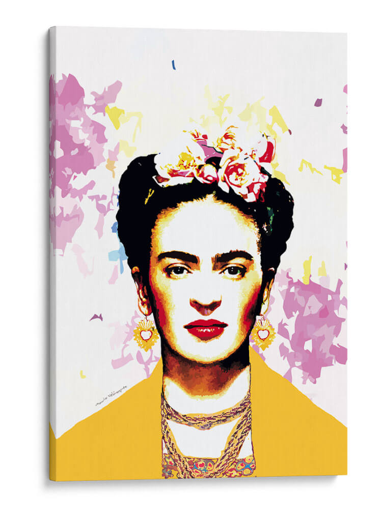 Frida Kahlo con Rebozo Amarillo - Mario Velazquez | Cuadro decorativo de Canvas Lab
