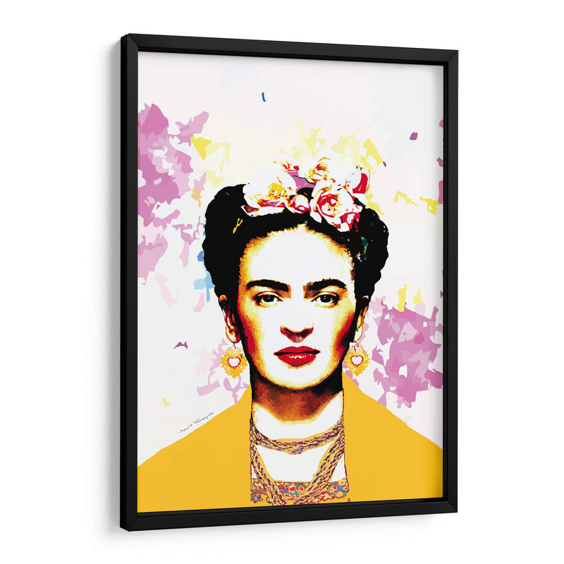 Frida Kahlo con Rebozo Amarillo - Mario Velazquez | Cuadro decorativo de Canvas Lab