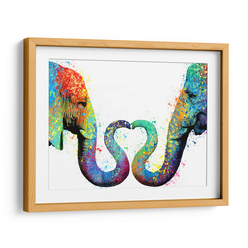 Elephant Love Colors - Hue Art | Cuadro decorativo de Canvas Lab