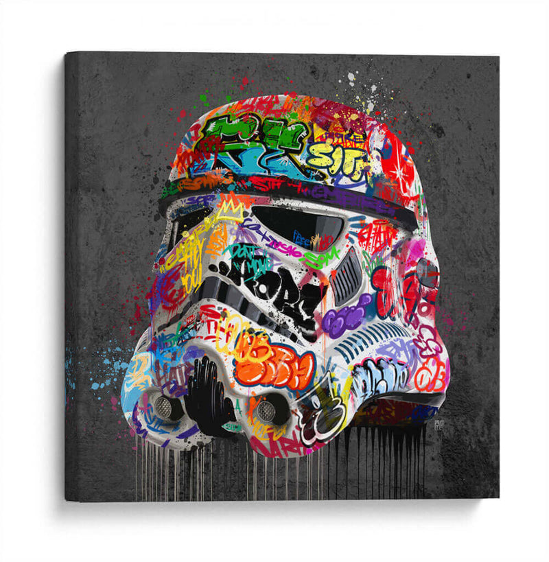 Stormtrooper Helmet Graffiti - David Aste | Cuadro decorativo de Canvas Lab