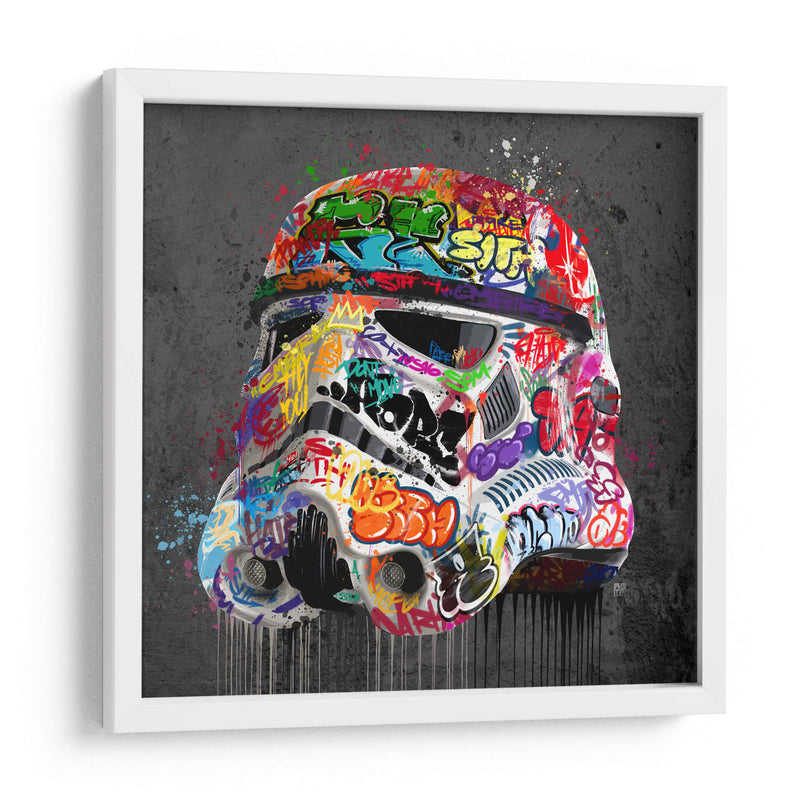 Stormtrooper Helmet Graffiti - David Aste | Cuadro decorativo de Canvas Lab
