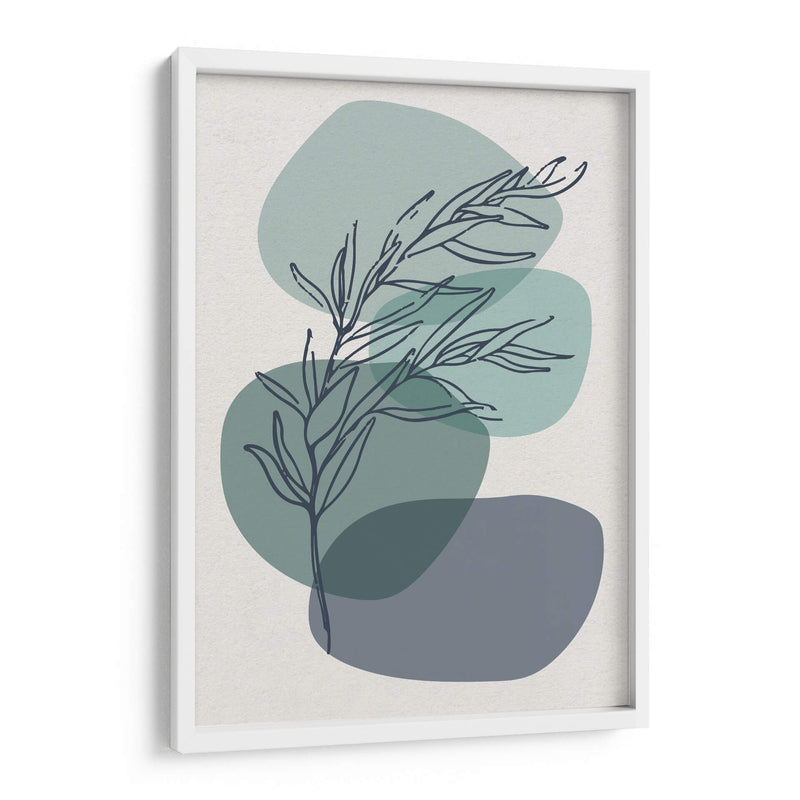 Aqua Flowers 01 - Grau Project | Cuadro decorativo de Canvas Lab