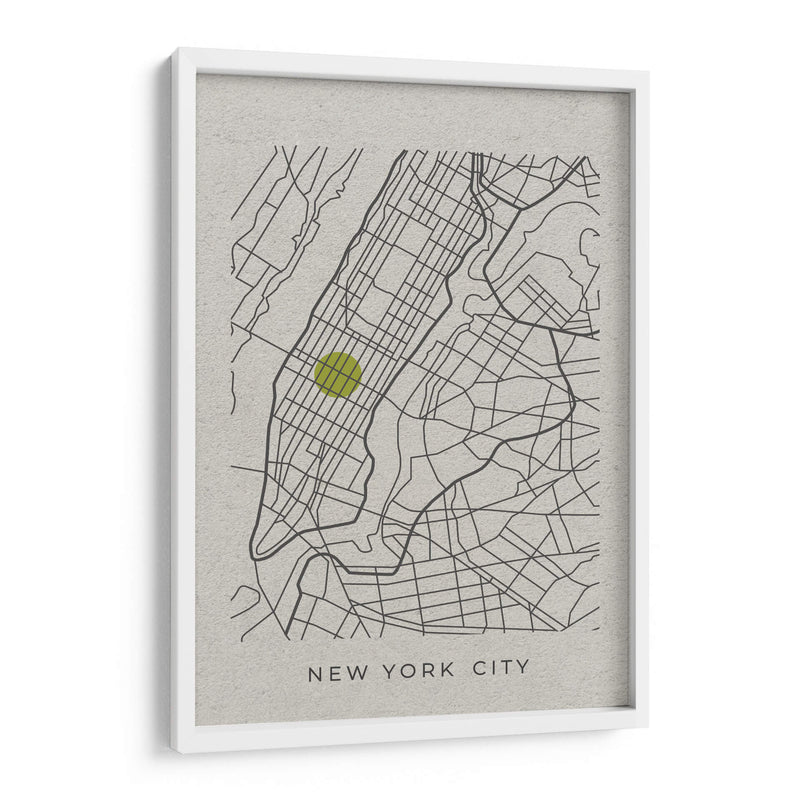 NYC white map - Grau Project | Cuadro decorativo de Canvas Lab