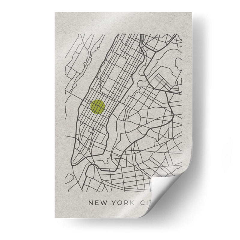 NYC white map - Grau Project | Cuadro decorativo de Canvas Lab