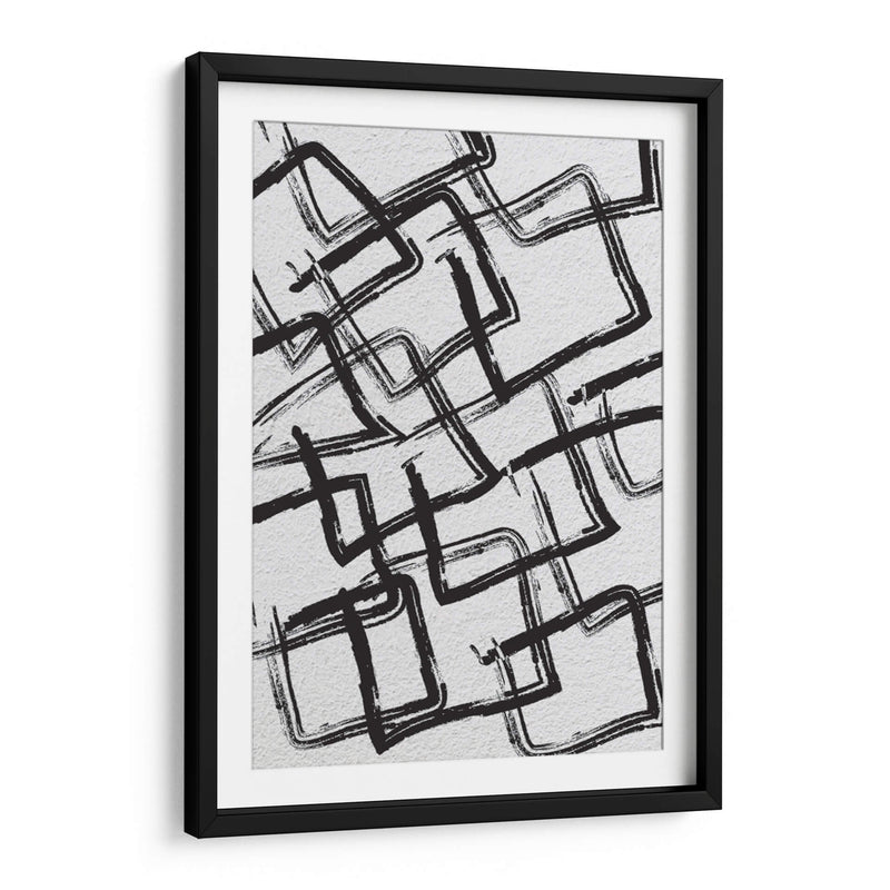 Black on White Squares - Grau Project | Cuadro decorativo de Canvas Lab