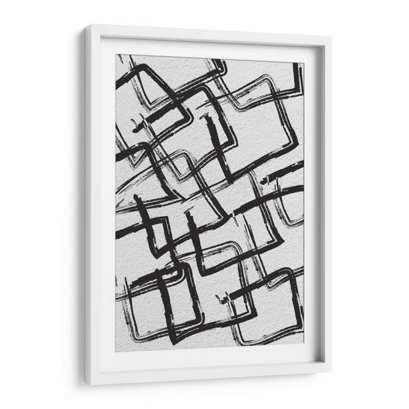 Black on White Squares - Grau Project | Cuadro decorativo de Canvas Lab