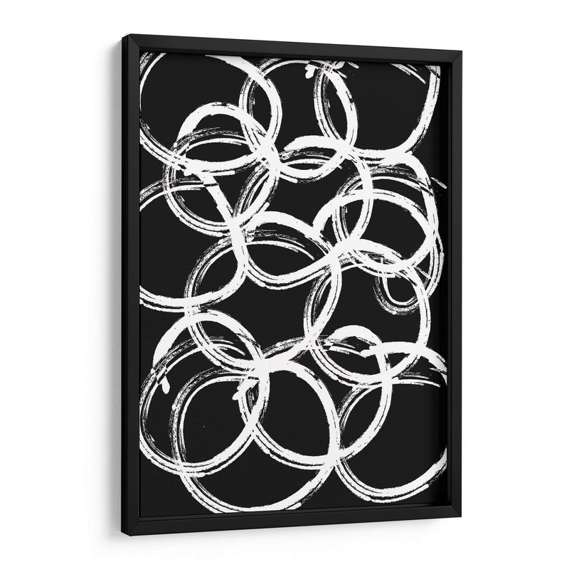 White on Black Circles - Grau Project | Cuadro decorativo de Canvas Lab
