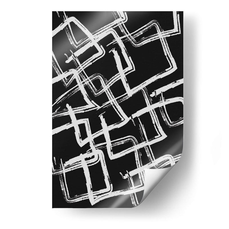 White on Black Squares - Grau Project | Cuadro decorativo de Canvas Lab