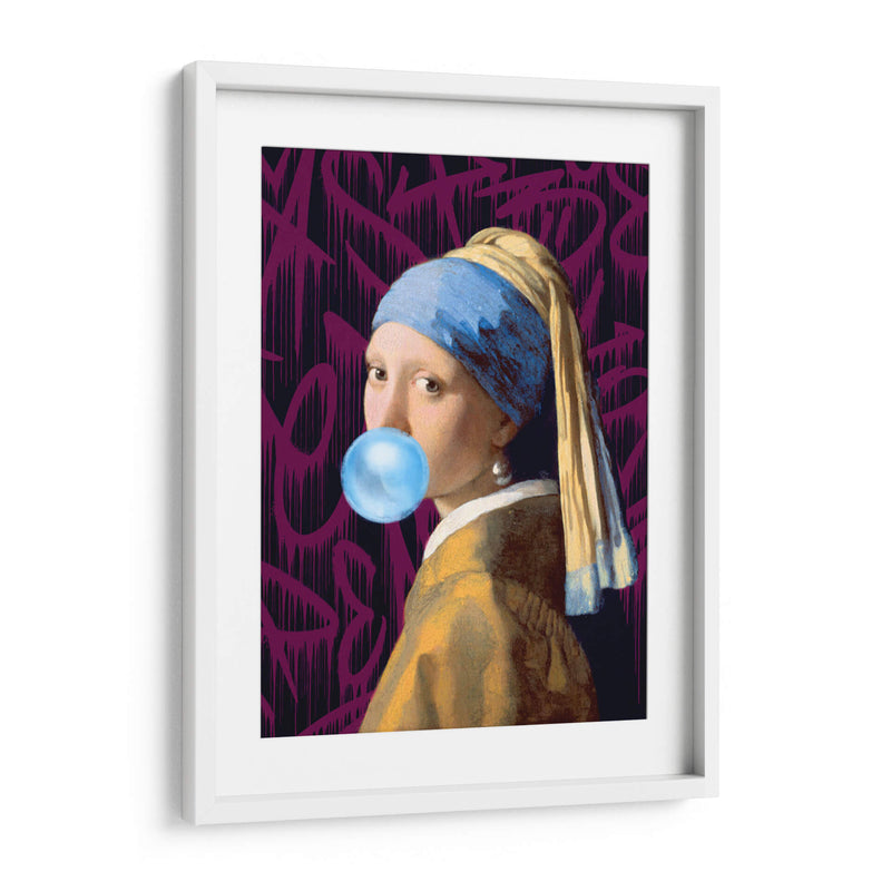 La Joven de la Perla Bubblegum - Fake Classics | Cuadro decorativo de Canvas Lab