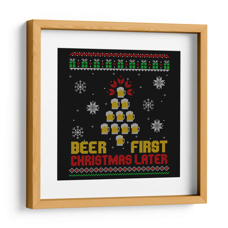 Cervezas Primero Navidad Después - Roge I. Luis | Cuadro decorativo de Canvas Lab