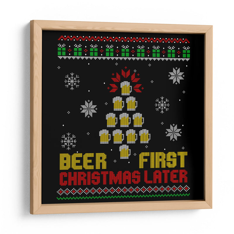 Cervezas Primero Navidad Después - Roge I. Luis | Cuadro decorativo de Canvas Lab