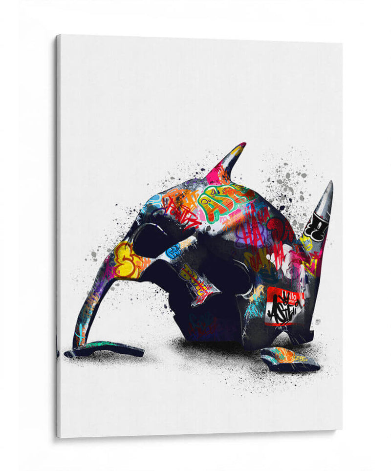 Batman Broken Mask Graffiti - David Aste | Cuadro decorativo de Canvas Lab