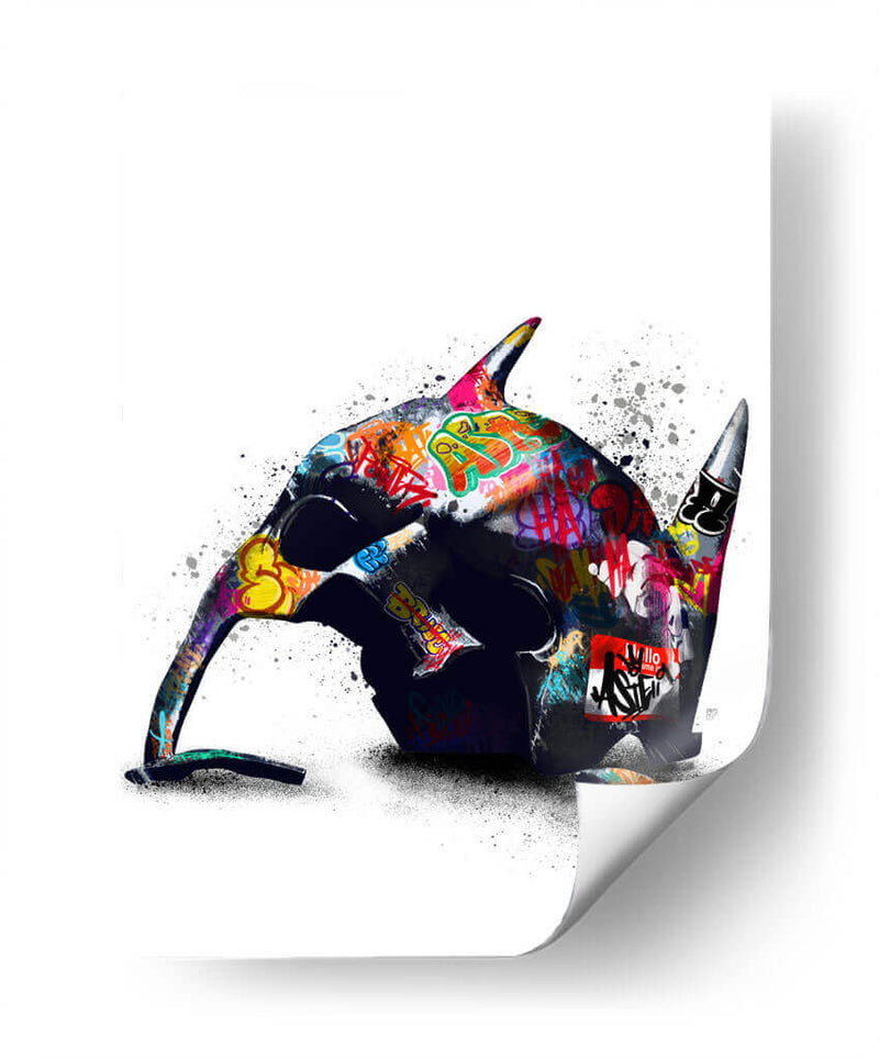 Batman Broken Mask Graffiti - David Aste | Cuadro decorativo de Canvas Lab
