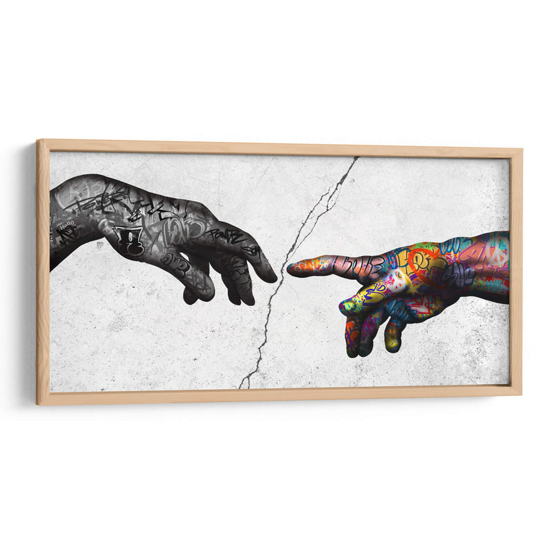 Graffiti Hand Split BnW - David Aste | Cuadro decorativo de Canvas Lab