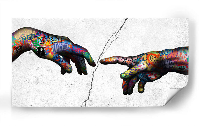 Graffiti Hand Split - David Aste | Cuadro decorativo de Canvas Lab