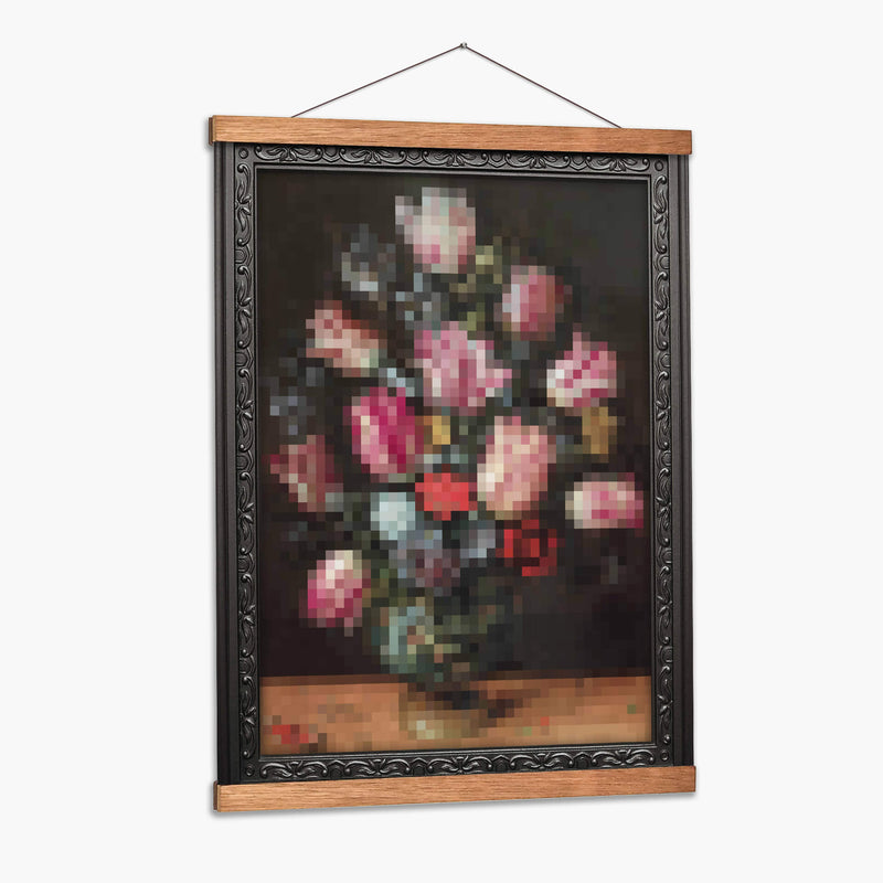 Flores pixeleadas - Nayeli Cabrera | Cuadro decorativo de Canvas Lab