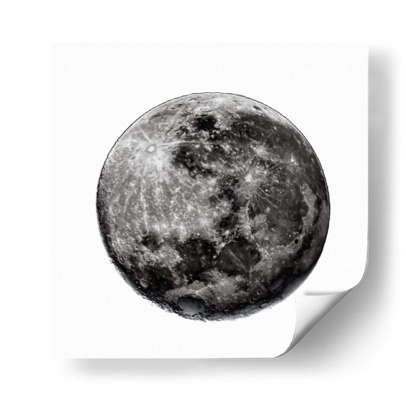Luna en fondo blanco - SoupierVaro | Cuadro decorativo de Canvas Lab