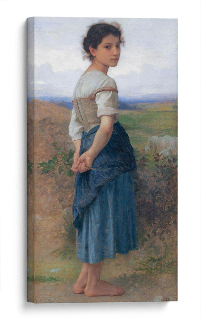 La joven pastora - William-Adolphe Bouguereau | Cuadro decorativo de Canvas Lab