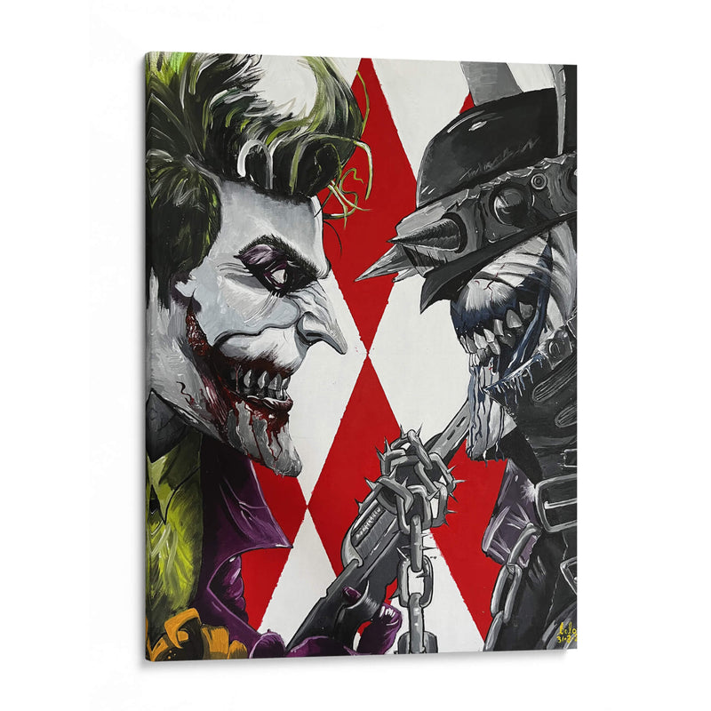 Batman que ríe y el Guason - aledecolor | Cuadro decorativo de Canvas Lab