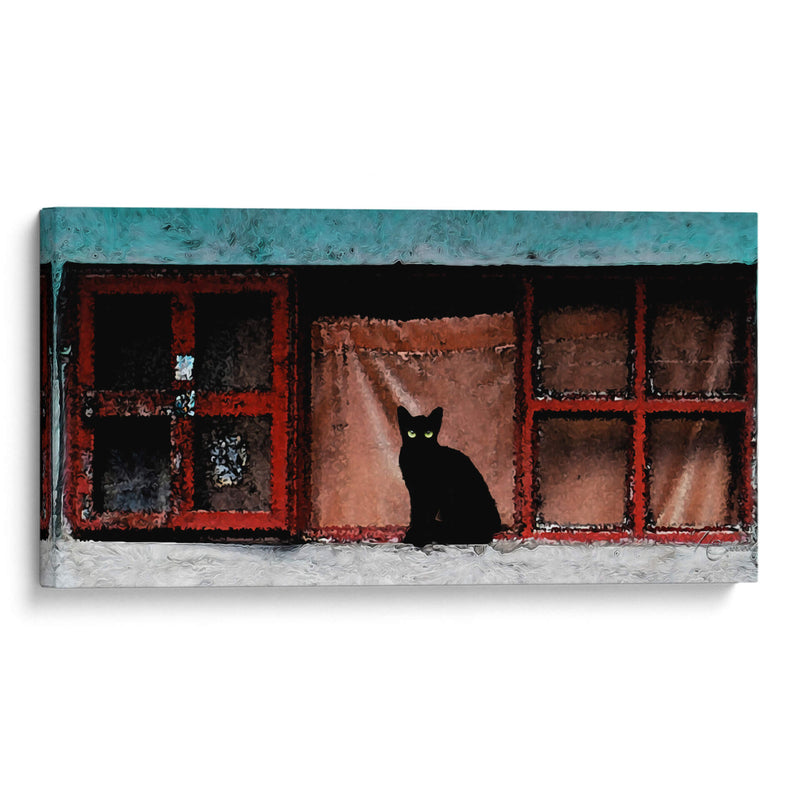 Gato negro - HSaucedo | Cuadro decorativo de Canvas Lab